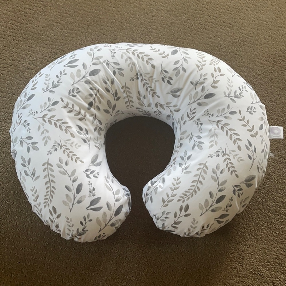 Boppy Leafy Gray Nursing Pillow